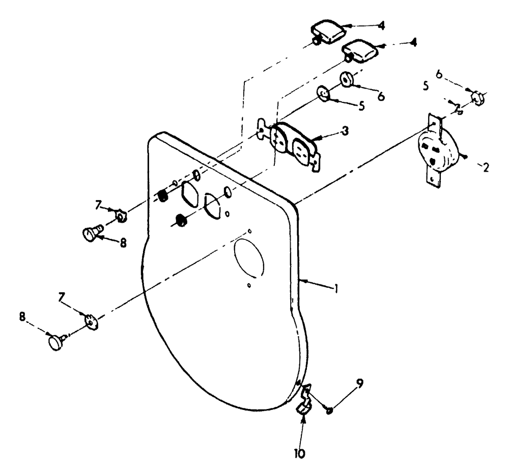 Control Panel Diagram and Parts List for 9186-0-T40004  Briggs and Stratton Generator